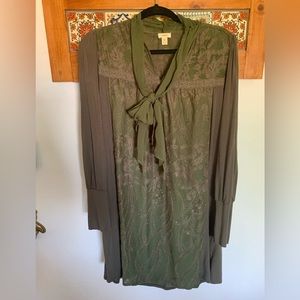 Anthropologie Embroidered Lace Tunic Dress